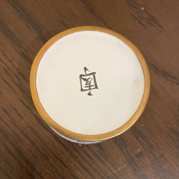 Hand Painted Enamel over Metal Brass Flower Trinket Bowl - Picture 3 of 4